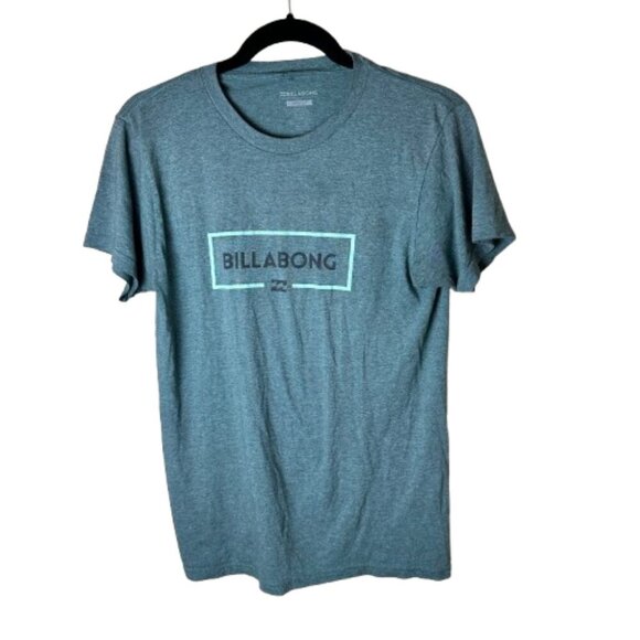 BILLABONG Green Heathered Logo Graphic T Shirt Size Small - Picture 1 of 8
